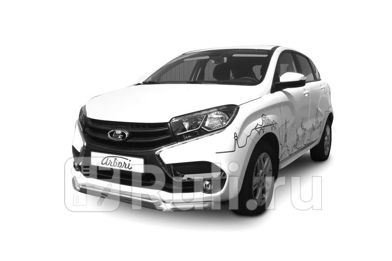 Защита переднего бампера d57d42 для Lada XRAY 2015-2021 Arbori AFZDALADXR03 14120₽