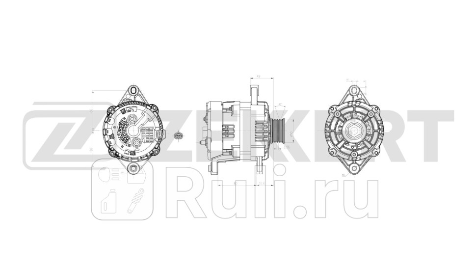 Генератор Chevrolet Cruze J300 09- Zekkert ge-1038 12120₽