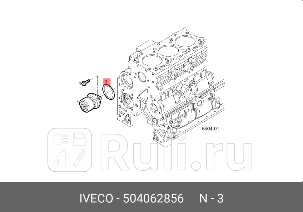 прокладка водяного насосар1xIVECO F4AE0481F4AE3481 TECTOR IVECO 504062856 0₽
