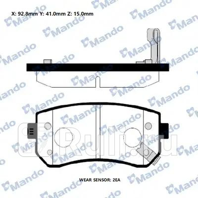 Колодки тормозные задние KIA CEED II CERATO II HYUNDAI IX35 IX20 I30 SONATA V-VI TRW GDB342 MANDO MPH35 1480₽