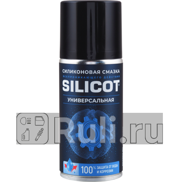 Смазка силиконовая ВМПАВТО Silicot универсальная аэрозоль 210 мл VMPAUTO 2705 510₽