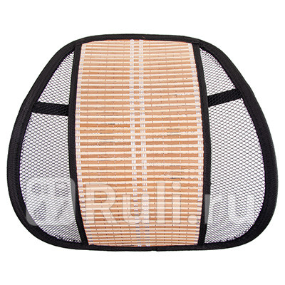 Поддержка спины анатомическая сетчатая с массажером бамбук черно-бежевая Support-02 Skyway SKYWAY S10201002 970₽