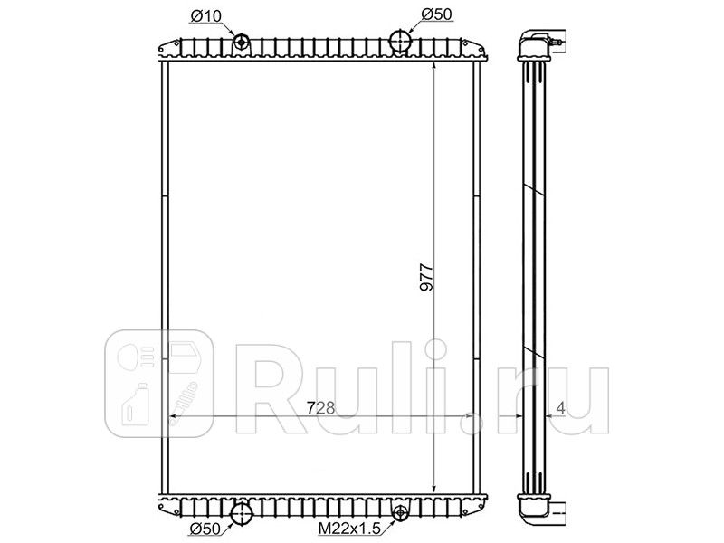 Радиатор Renault Magnum 91-13 SAT RN0010 35210₽