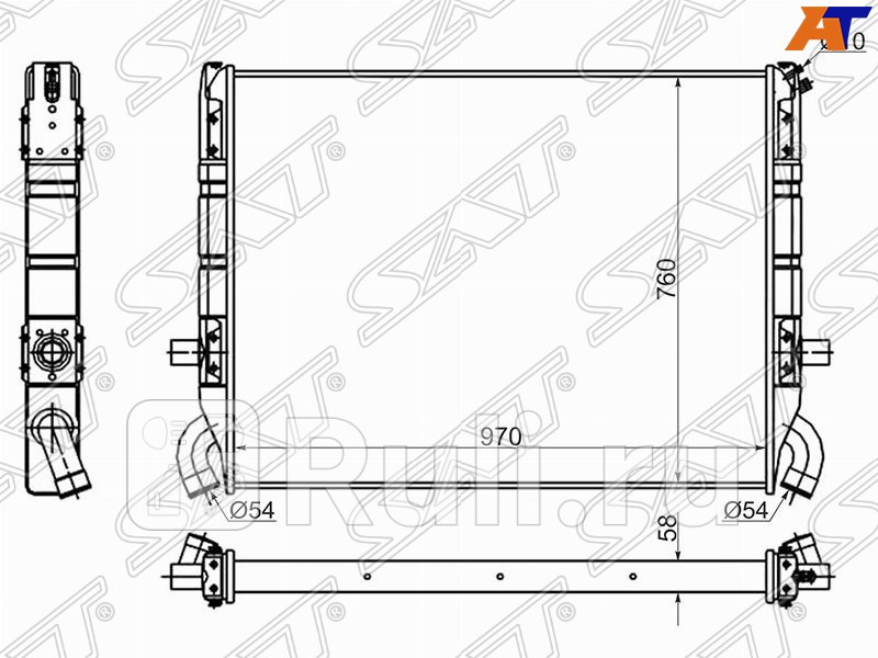 Радиатор охлаждения для Scania 4 Серия 1989-1995 SAT SC0003 60630₽