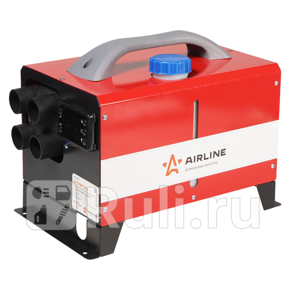 Отопитель воздушный автономный переносной 12В 5000Вт дизель металл корпус квадратный AIRLINE AEAZ005 24740₽