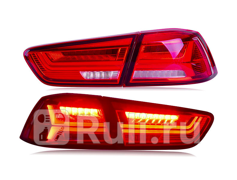 Тюнинг-фонари комплект в крыло и в крышку багажника для Mitsubishi Lancer 10 2007-2015 КИТАЙ CS-TL-000225 23750₽