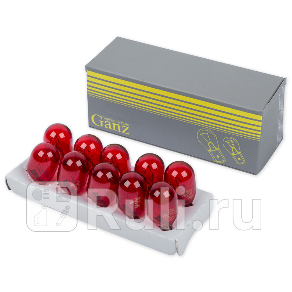Лампа 12V WY21W 21W W3x16d 1 шт BOX GANZ GIP06034 130₽