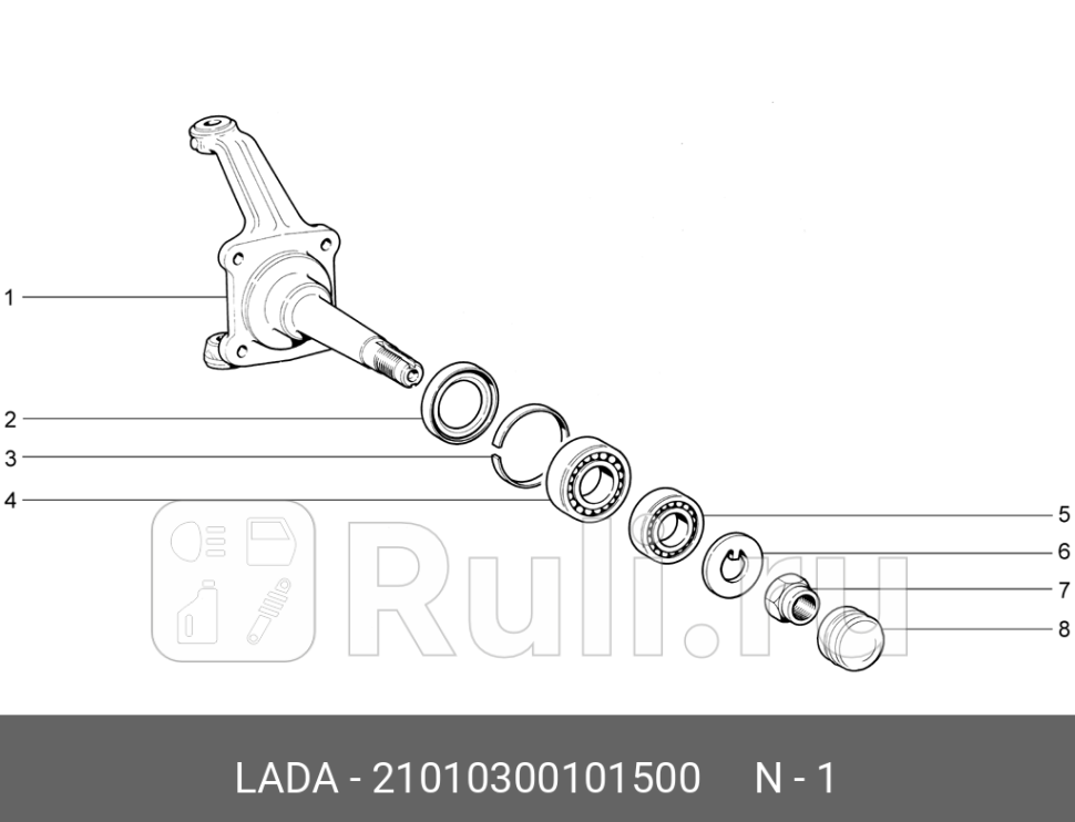 кулак поворотный Ваз 2101 LADA 21010300101500 0₽