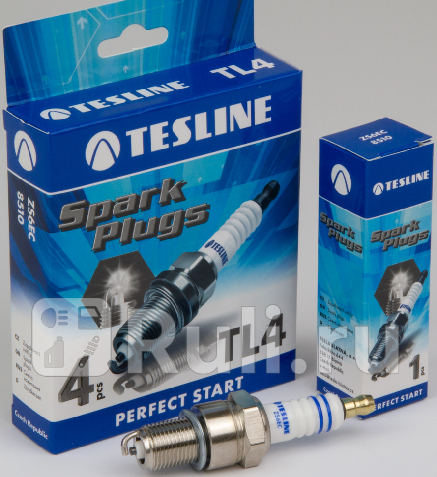 Свечи TESLINE ВАЗ 2101-099 4 шт. ZS6EC  Tesline TL4