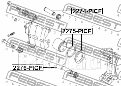 Втулка напрпавляющая передн суппорта KIA PICANTO 06- 2274-PICF FEBEST 2274-PICF 300₽