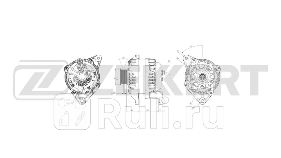 Генератор UAZ Hunter 31519_ 18- Patriot 18- Pickup 18- Profi 2360_ 17- Zekkert ge-1039 11670₽