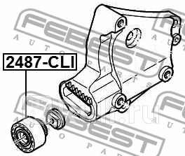 Ролик обводной с гу Renault Twingo 12 96 FEBEST 2487-CLI 1500₽