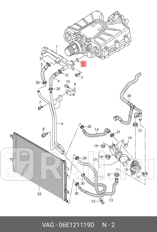 УПЛОТНИТ КОЛЬЦО VAG 06E121119D 0₽