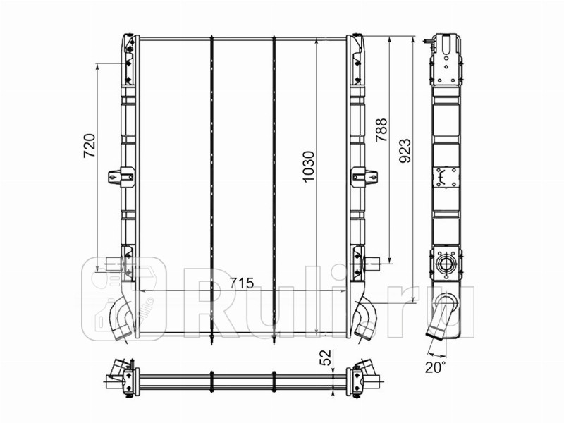 Радиатор охлаждения для Scania 4 Серия 1989-1995 SAT SC0003-1 69550₽