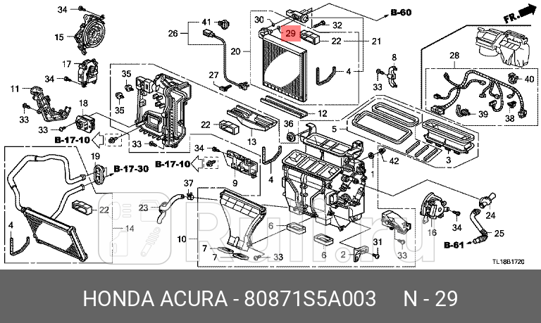 Сальник HONDA 80871S5A003 320₽