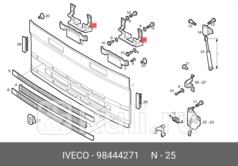 петля капотаIveco EuroCargo IVECO 98444271 5070₽