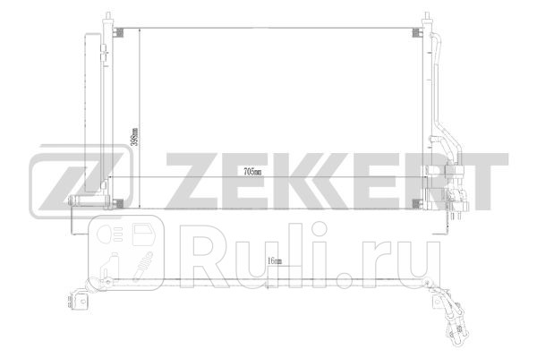Радиатор кондиционера Hyundai H-1 II 08- Zekkert mk-3186 10650₽