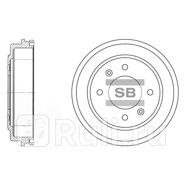 Барабан тормозной для Hyundai Matrix 2008-2010 HI-Q SD1039 1780₽