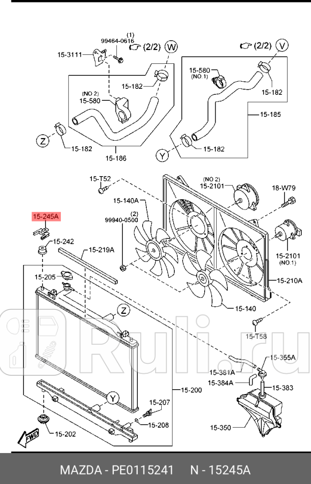 Кронштейн радиатора cx-5 kekf mazda3 bmbnmazda6 gjgl MAZDA PE0115241 420₽