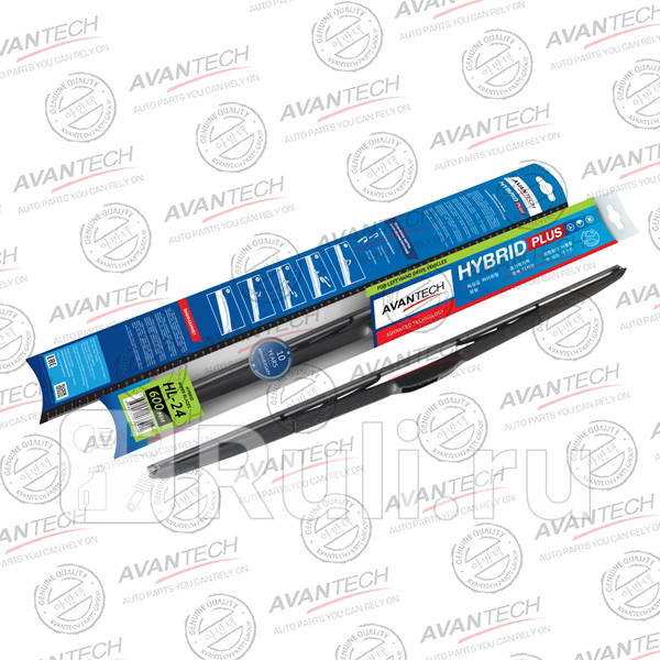 Щетка стеклоочистителя гибридная на левый руль Avantech Hybrid 600мм 24 AVANTECH HL24 1160₽