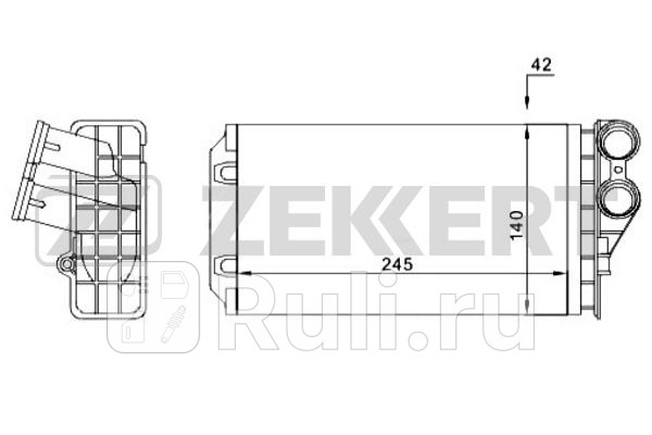 Радиатор печки ZEKKERT MK5044 Citroen C4 04- Peugeot 307 02- Zekkert MK-5044 1600₽
