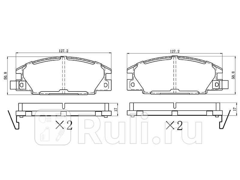 Колодки тормозные перед OPEL FRONTERA 92-98CAMPO 91-01ISUZU TROOPER 84-91 SAT ST-28-0027 0₽