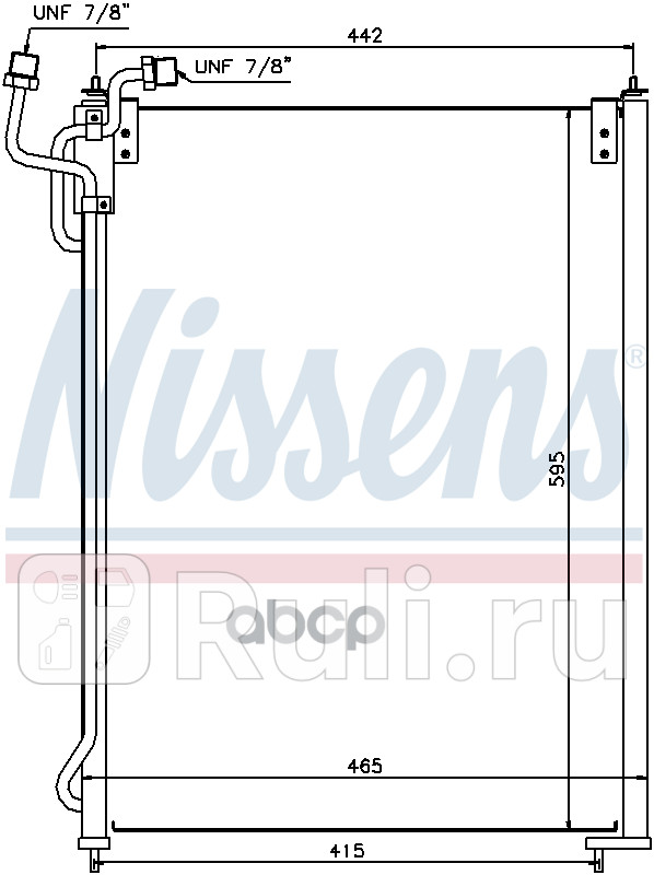 радиатор кондиционера AluminAlumin 465x595x16MB Axor 1004 NISSENS 940180 0₽