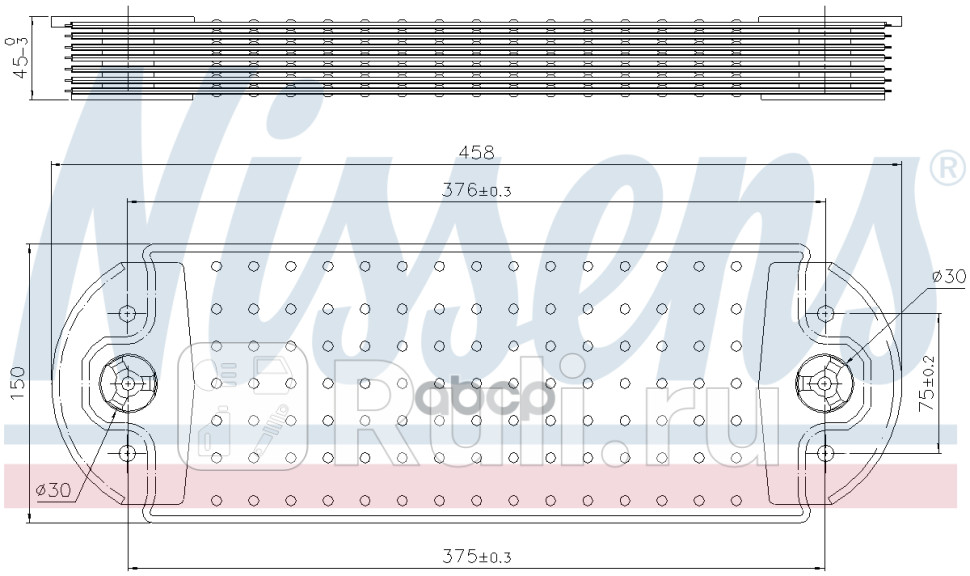 радиатор масляный VOLVO FH 1216 05 NISSENS 90765 26450₽