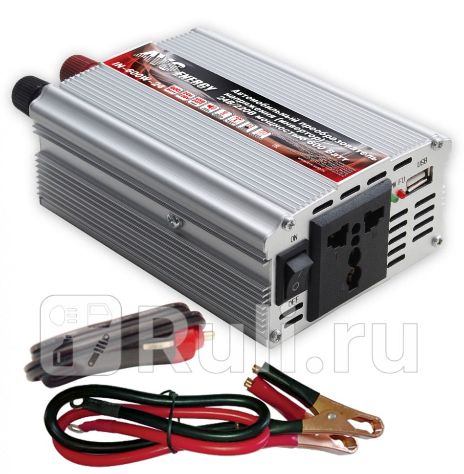 Преобразователь напряжения 24 - 220 В 600 Вт AVS AVS A07044S 4190₽