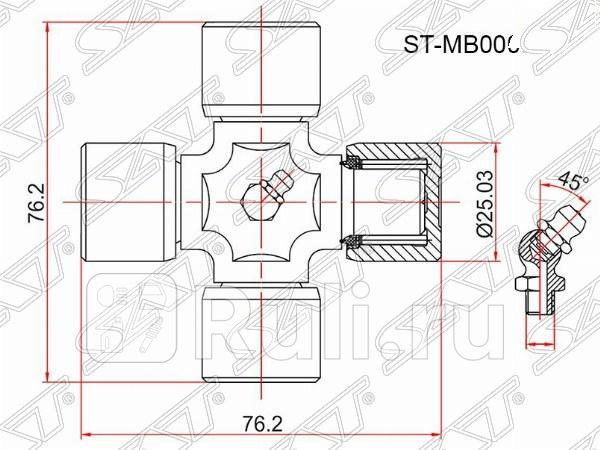Крестовина MITSUBISHI L200 05-PAJEROMONTERO SPORT 96-DELICA 89-06 SAT ST-MB000948 690₽