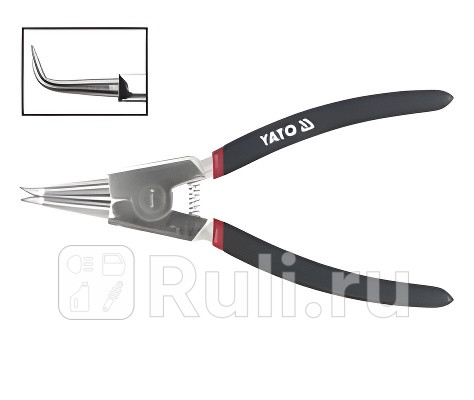 Съемник стопорных колец изогнутый разжим 200 мм YATO YT-2145 620₽