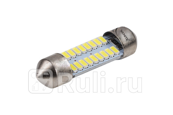 Светодиод 12 В 5 Вт салонный 36 мм белый 18 SMD 2 шт Xenite XENITE 1009548 430₽