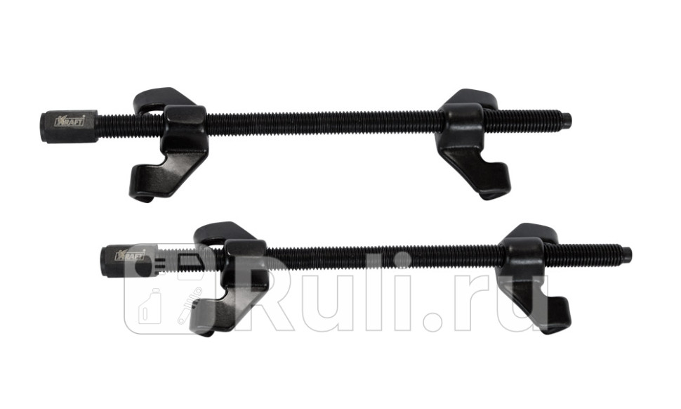 Стяжка пружин L380 мм двойной крюк 2 шт усиленная Kraft KRAFT KT 701021 2970₽