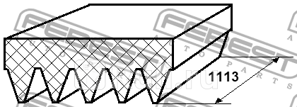 Ремень поликлиновой 5PK1100 Fiat Ducato 25-28DTD 94 FEBEST 88127-5L1113 850₽