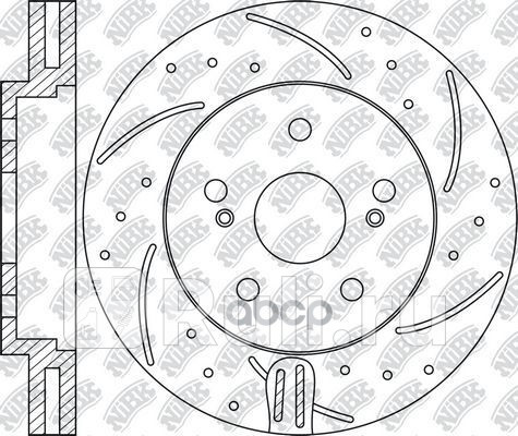 Диск тормозной передний перфорированный NIBK RN1536DSET 0₽