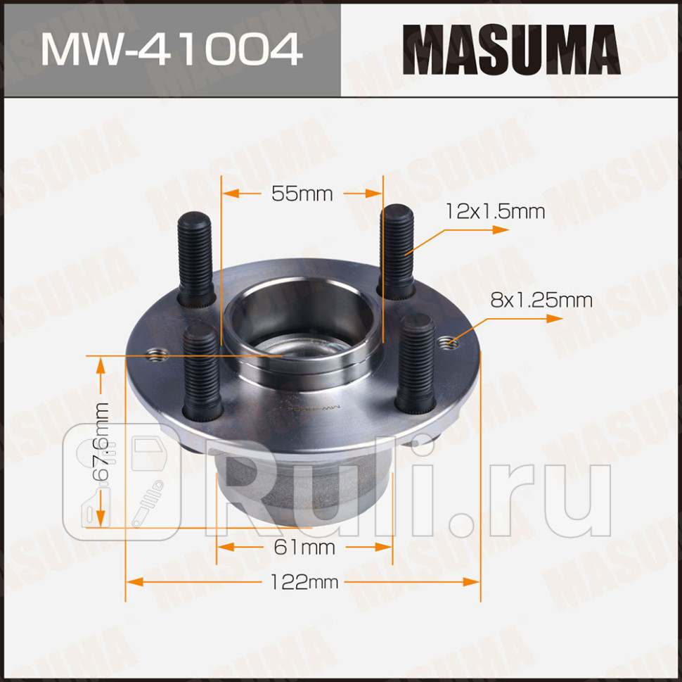Ступица Mazda Demio DW 96- MX-5 NA NB 95- передняя Masuma MASUMA MW-41004 4190₽