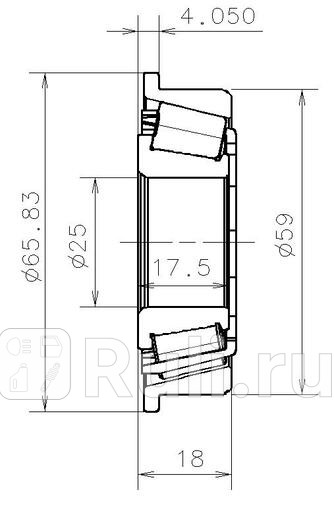подшипник КПП! 25x59/65.83x17.5/ Renault  SNR EC12567H206