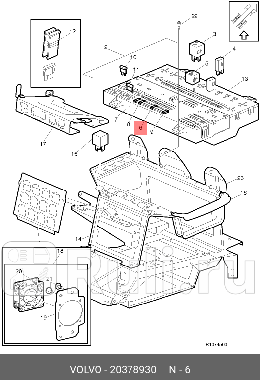 Предохранитель 3A Vers2 VOLVO 20378930 90₽