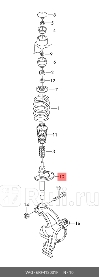 Амортизатор VAG 6RF413031F 0₽