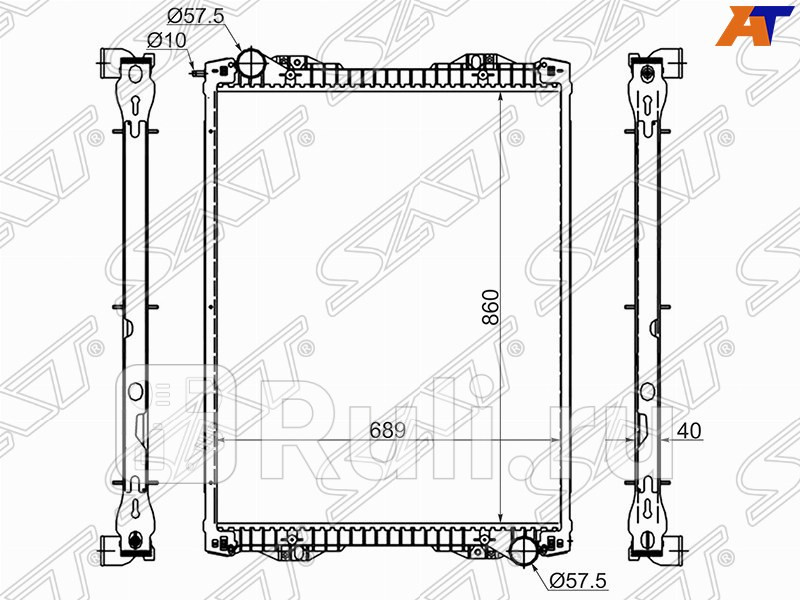 Радиатор охлаждения для Scania PR Серия 2005-2010 SAT SC0005-P 32000₽