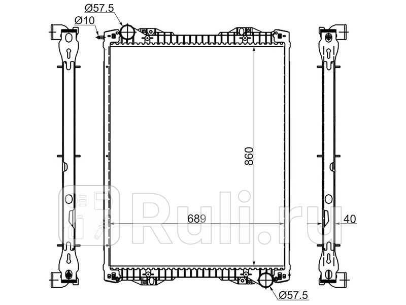 Радиатор охлаждения для Scania PR Серия 2005-2010 SAT SC0005-P 32000₽