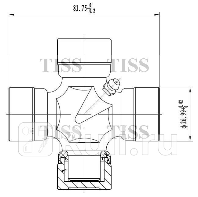 Крестовина 8180x2700 GUN48 JD JTU0044 280₽