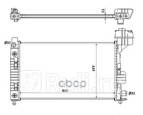 Радиатор системы охлаждения mb w168 141619 97-04 NRF 54718 0₽