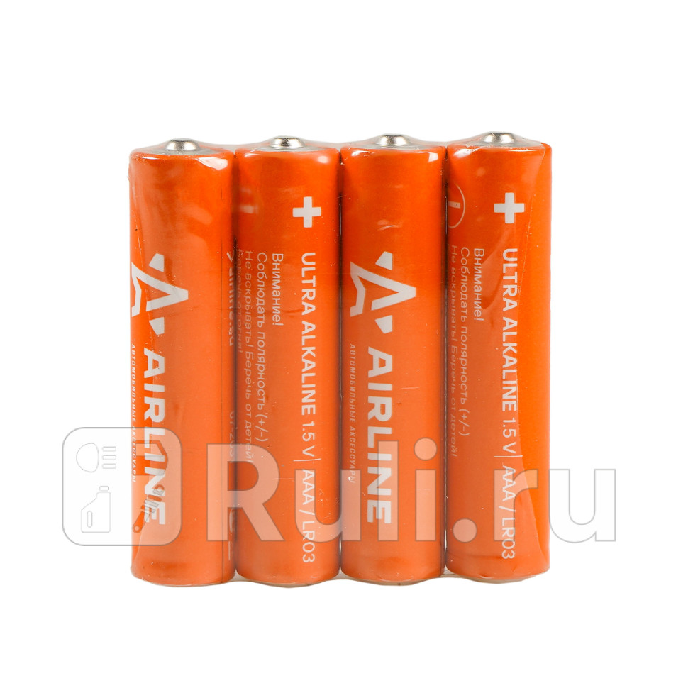 Батарейка LR03AAA AIRLINE LR03AAA щелочная 4 шт AIRLINE AAA-040 220₽