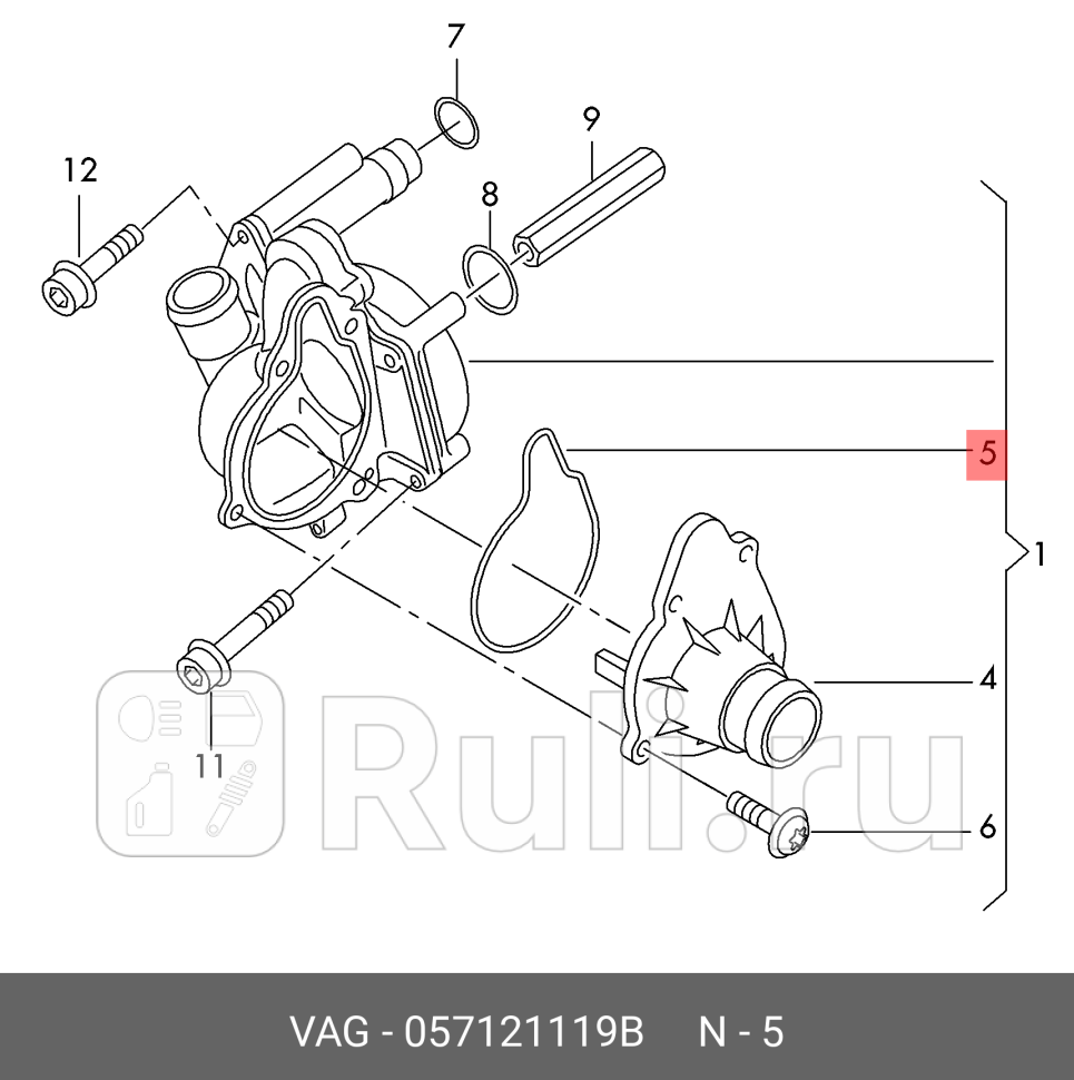 ПРОКЛАДКА VAG 057121119B 0₽