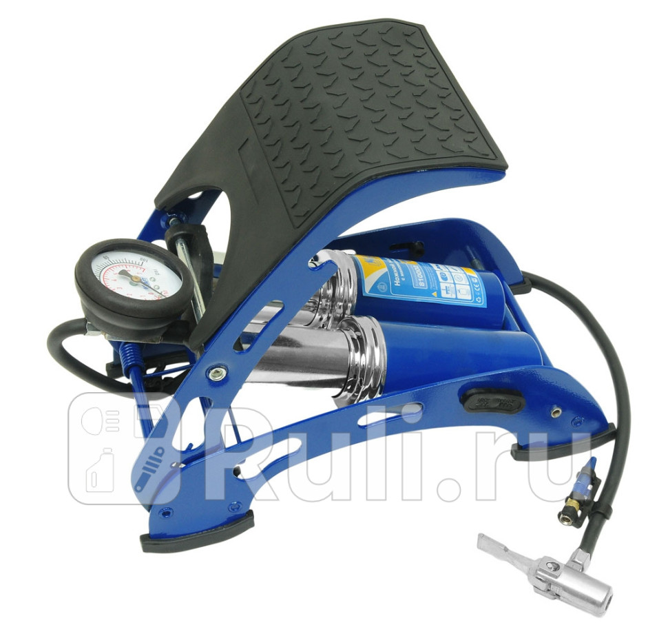 Насос ножной двухпоршневой с манометром в сумке Kraft KRAFT KT 810002 3570₽