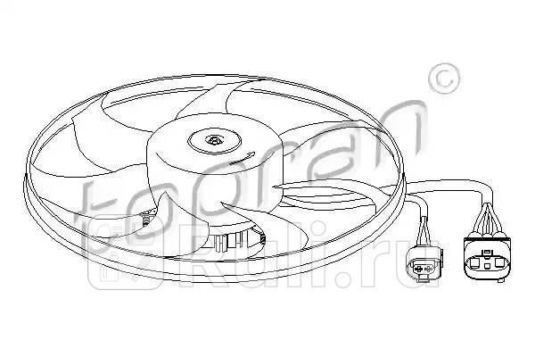 Вентилятор охлаждения двигателя HANS PRIES 111 282 755 11550₽