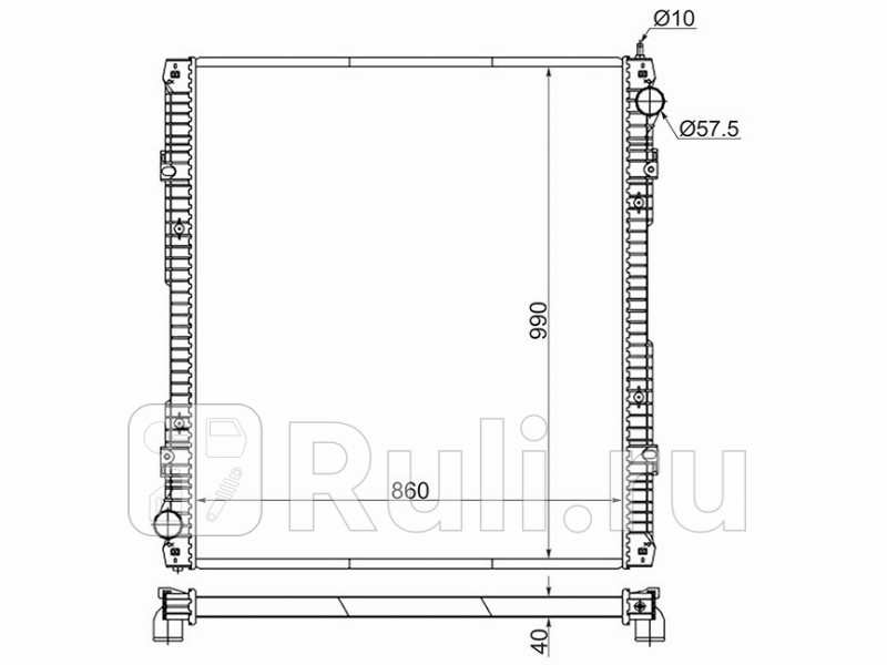 Радиатор охлаждения для Scania PR Серия 2005-2010 SAT SC0005-R 32120₽