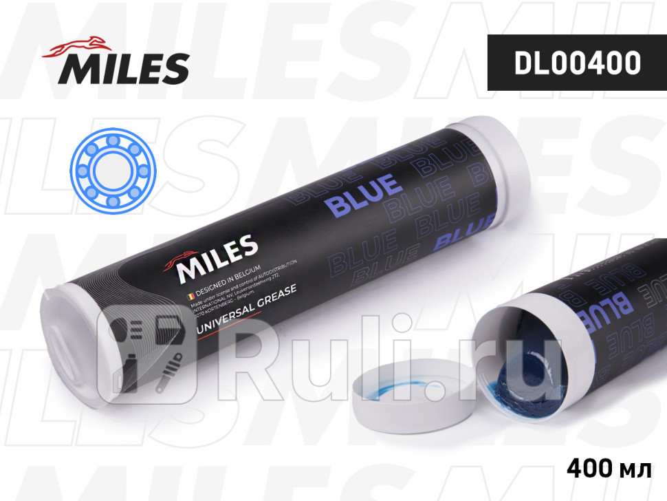 Смазка высокотемпературная литиевая 400 г класс консистенции NLGI 2 картридж DL00400 MILES DL00400 1280₽