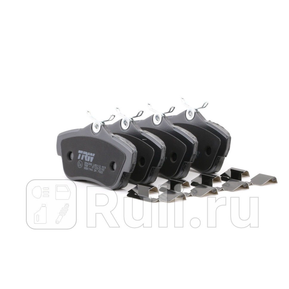 Колодки тормозные дисковые задние для Fiat Scudo 2007-2016 TRW GDB1740 4510₽